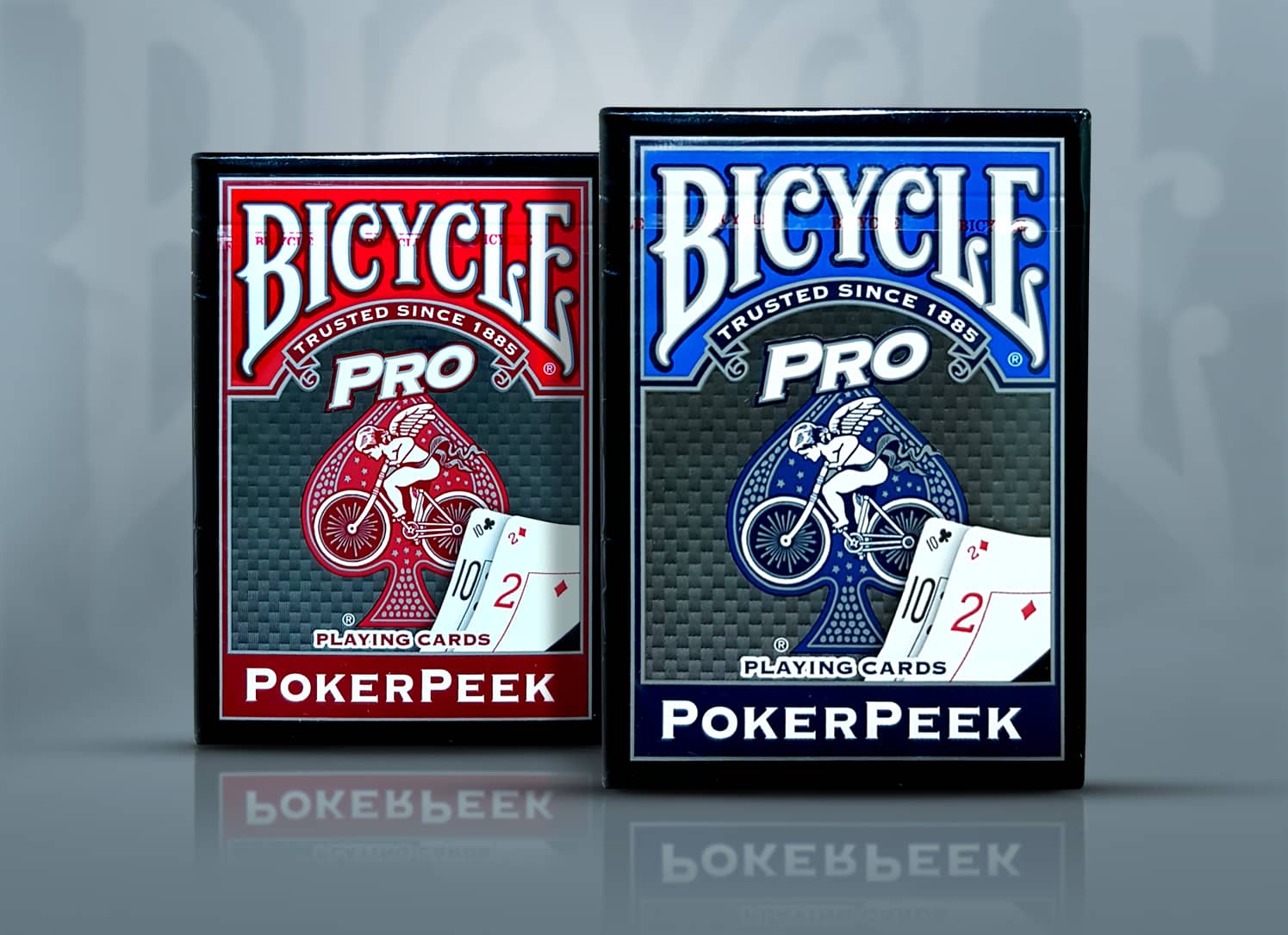 6 PACK Mixed Cards Bicycle Pro Poker Peek
